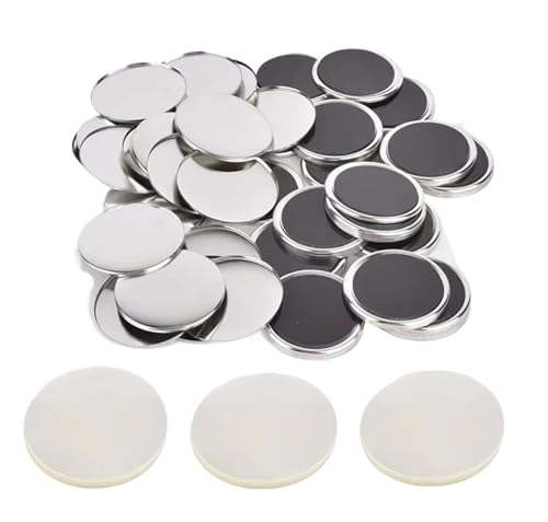 3" 75mm 100 Sets Weichgummi Magnetische Stahlrückseite Badge Button Maker Pin Back Metallknopf Liefermaterialien Für die DIY-Bastelproduktion von OUHFCASN
