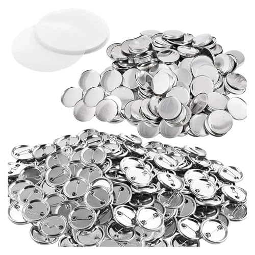 50/100 Sets Metall-Anstecker, Button-Maker-Teile, DIY-Rohlinge for Kunsthandwerk, Herstellung von Ansteckern auf Eisenbasis, 25–75 mm Für die DIY-Bastelproduktion(50 sets,37MM) von OUHFCASN