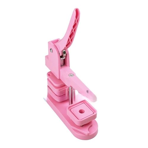 50 * 50mm Quadrat Kühlschrank Magnet Maschine Kit Enthält 1 Papier Cutter Und 500 Sets Materialien Versorgung Acryl Kühlschrank Magnet Für die DIY-Bastelproduktion(Pink Kit) von OUHFCASN