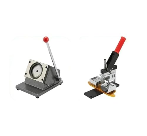 50 × 50 mm Kühlschrank-Magnetpresse, DIY-Set for benutzerdefinierte Fotos, mit 100 Acryl-Magnetmaterialien und Papierschneider Für die DIY-Bastelproduktion(Cardboard materials) von OUHFCASN