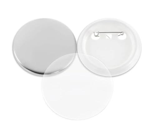 500 Stück Blanko-Button-Maker-Teile, Materialzubehör, 32 mm, DIY-Buttonherstellung, Stanzpresse, Maschinenteil Für die DIY-Bastelproduktion(32mm 500set) von OUHFCASN