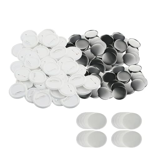 Blanko-Anstecker-Button-Maker-Teile, 25/32/37/44/50/56/58/75 mm for Button-Maker-Maschinenzubehör, Teile, DIY-Anstecker-Set, 100/200 Stück Für die DIY-Bastelproduktion(200-PCS,75MM) von OUHFCASN