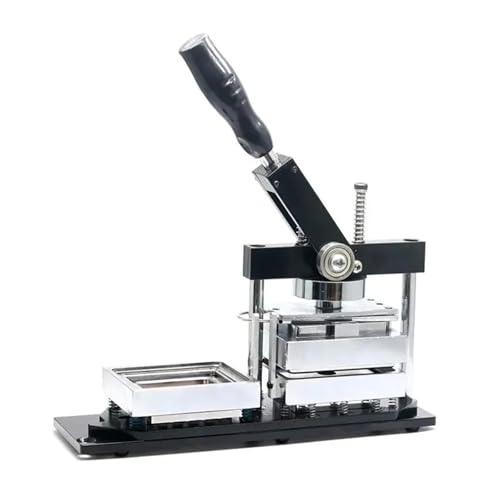 Fotomagnetmaschine, 80 x 53 mm/90 x 65 mm, DIY-Set zur Herstellung quadratischer Kühlschrankmagnete, schwarz, rechteckig, inkl. 100 Teilen und Schneider Für die DIY-Bastelproduktion(80x53set) von OUHFCASN