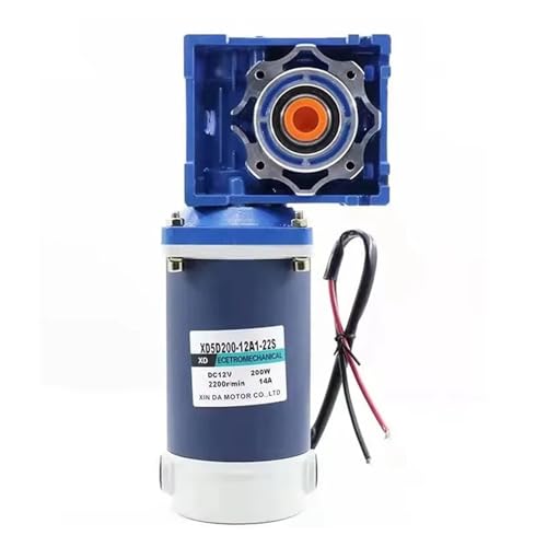 Hohe Präzision 300W 12V 24V DC Schneckengetriebemotor RV40 Hohes Drehmoment Vorwärts- und Rückwärtsmotor mit Einzelverriegelung und Drehzahlregelung Weit verbreitet(280 RPM_24V) von OUHFCASN