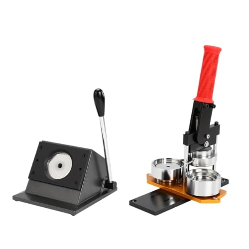 Magnetmaschine, Buttonmaschine, Abzeichen-Stanzpresse, 58 mm (2,28 Zoll), DIY-Kit mit Presse und Schneider zur Herstellung von Spiegelflaschen-Abzeichen Für die DIY-Bastelproduktion(Bottle Opener Kit) von OUHFCASN