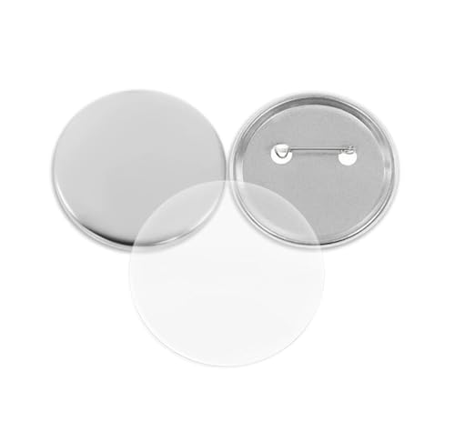 Teile zur Herstellung von Anstecknadeln und Knöpfen, 100er-Set, 58 mm, rund, Materialien for Knopfmacher, Presse, Kunsthandwerk, DIY Für die DIY-Bastelproduktion(58mm Metal 100pcs) von OUHFCASN