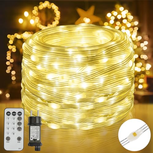 Lichterkette aussen 30M, 300LED 8Modi Lichterkette Weihnachtsbaum IP67 Wetterfest Funkelnde Lichterketten für Weihnachtsdekoration Garten Balkon Deko Zimmer Lichterkette aussen 30M, 300LED 8Modi Lichterkette Weihnachtsbaum IP67 Wetterfest Funkelnde Lichterketten für Weihnachtsdekoration Garten Balkon Deko Zimmer von OUILA