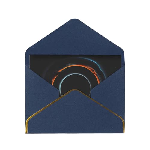Geheimnisvolle kosmische schwarze Löcher, horizontale Grußkarte, blau, sorgfältig entworfen, leicht zu tragen, geeignet für verschiedene Festivals Geheimnisvolle kosmische schwarze Löcher, horizontale Grußkarte, blau, sorgfältig entworfen, leicht zu tragen, geeignet für verschiedene Festivals von OUInbvv