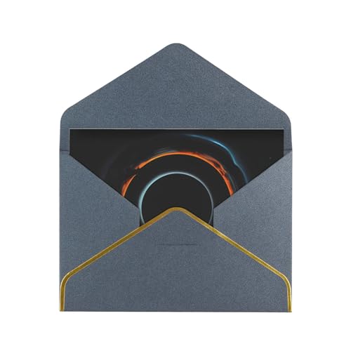 Geheimnisvolle kosmische schwarze Löcher, horizontale Grußkarte, schwarz, sorgfältig entworfen, leicht zu tragen, geeignet für verschiedene Festivals von OUInbvv