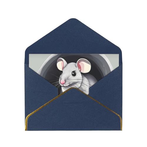 Horizontale Grußkarte Maus im Loch, blau, sorgfältig gestaltet, leicht zu tragen, geeignet für verschiedene Festivals Horizontale Grußkarte Maus im Loch, blau, sorgfältig gestaltet, leicht zu tragen, geeignet für verschiedene Festivals von OUInbvv