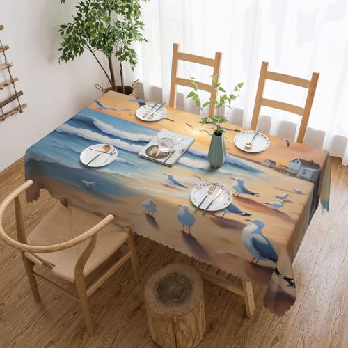OUInbvv Airborne Seagulls Tischdecke, quadratisch, 137 x 183 cm, als Tischschutz und Dekoration, geeignet für Familienfeiern im Freien OUInbvv Airborne Seagulls Tischdecke, quadratisch, 137 x 183 cm, als Tischschutz und Dekoration, geeignet für Familienfeiern im Freien von OUInbvv