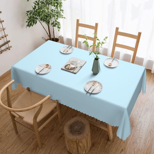 OUInbvv Einfarbige, kleine, frische Tischdecke, quadratisch, 137,2 x 183,9 cm, als Tischschutz und Dekoration, geeignet für Familienfeiern im Freien von OUInbvv