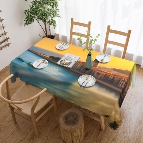 OUInbvv Quadratische Tischdecke, Sonnenuntergang in Barcelona, 137 x 183 cm, als Tischschutz und Dekoration, geeignet für Familienfeiern im Freien OUInbvv Quadratische Tischdecke, Sonnenuntergang in Barcelona, 137 x 183 cm, als Tischschutz und Dekoration, geeignet für Familienfeiern im Freien von OUInbvv