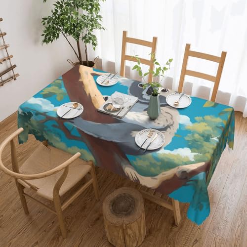 OUInbvv Quadratische Tischdecke "A Happy Koala", 137 x 183 cm, als Tischschutz und Dekoration, geeignet für Familienfeiern im Freien OUInbvv Quadratische Tischdecke "A Happy Koala", 137 x 183 cm, als Tischschutz und Dekoration, geeignet für Familienfeiern im Freien von OUInbvv