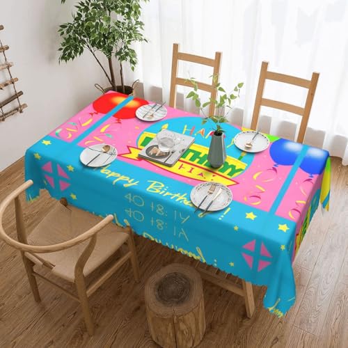 OUInbvv Quadratische Tischdecke "Happy Birthday", Ballon-Tischdecke, 137,2 x 183,9 cm, als Tischschutz und Dekoration, geeignet für Familienfeiern im Freien OUInbvv Quadratische Tischdecke "Happy Birthday", Ballon-Tischdecke, 137,2 x 183,9 cm, als Tischschutz und Dekoration, geeignet für Familienfeiern im Freien von OUInbvv