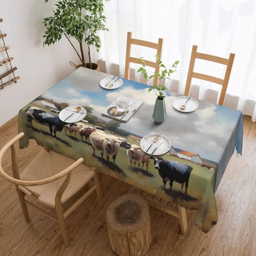 OUInbvv Quadratische Tischdecke mit Bauernhofmotiv, 137 x 183 cm, für Tischschutz und Dekoration, geeignet für Familienfeiern im Freien OUInbvv Quadratische Tischdecke mit Bauernhofmotiv, 137 x 183 cm, für Tischschutz und Dekoration, geeignet für Familienfeiern im Freien von OUInbvv