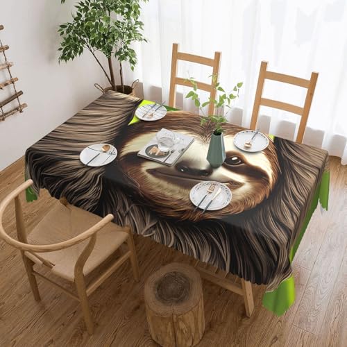OUInbvv Quadratische Tischdecke mit Faultiermotiv, 137 x 183 cm, als Tischschutz und Dekoration, geeignet für Familienfeiern im Freien OUInbvv Quadratische Tischdecke mit Faultiermotiv, 137 x 183 cm, als Tischschutz und Dekoration, geeignet für Familienfeiern im Freien von OUInbvv