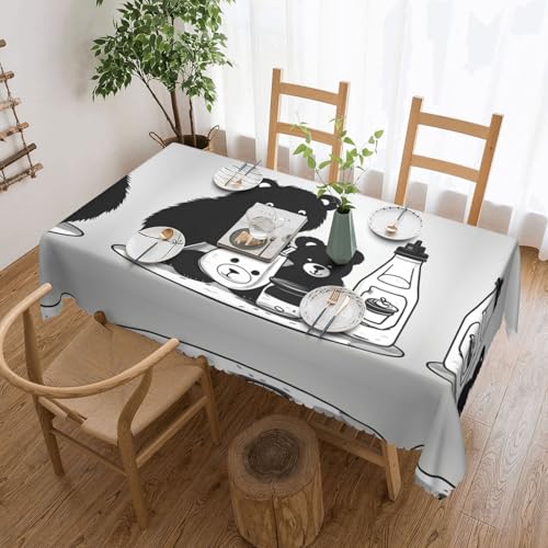 OUInbvv Quadratische Tischdecke mit Milchflaschenbär, 137 x 183 cm, als Tischschutz und Dekoration, geeignet für Familienfeiern im Freien OUInbvv Quadratische Tischdecke mit Milchflaschenbär, 137 x 183 cm, als Tischschutz und Dekoration, geeignet für Familienfeiern im Freien von OUInbvv