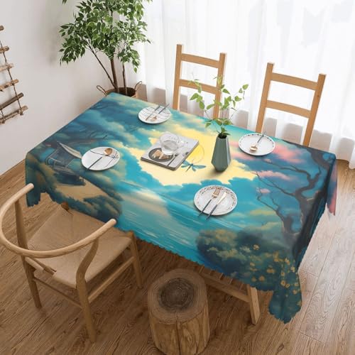 OUInbvv Schöne quadratische Tischdecke mit Libellen, 137 x 183 cm, als Tischschutz und Dekoration, geeignet für Familienfeiern im Freien OUInbvv Schöne quadratische Tischdecke mit Libellen, 137 x 183 cm, als Tischschutz und Dekoration, geeignet für Familienfeiern im Freien von OUInbvv