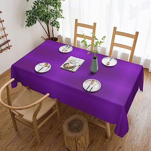 OUInbvv Tischdecke, einfarbig, dunkelviolett, quadratisch, 137,2 x 183,9 cm, als Tischschutz und Dekoration, geeignet für Familienfeiern im Freien von OUInbvv