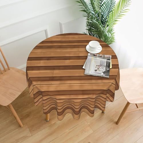 Originelle Holzstruktur, rund, 152,4 cm, flecken- und knitterfrei, für Abendessen, Brunch Picknick, Hochzeit, Party, drinnen und draußen Originelle Holzstruktur, rund, 152,4 cm, flecken- und knitterfrei, für Abendessen, Brunch Picknick, Hochzeit, Party, drinnen und draußen von OUInbvv
