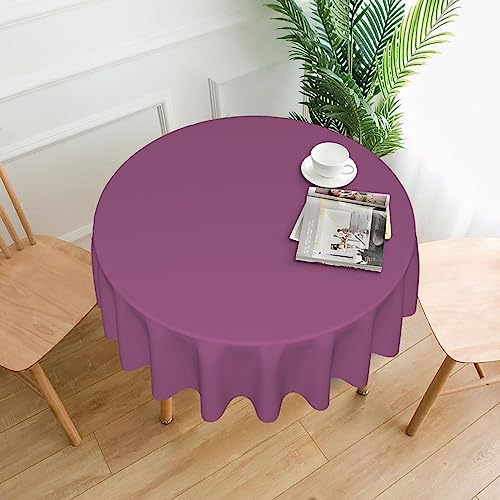Tischdecke, einfarbig, Weinrot, 152,4 cm, rund, flecken- und knitterfrei, für Abendessen, Brunch Picknick, Hochzeit, Party, drinnen und draußen Tischdecke, einfarbig, Weinrot, 152,4 cm, rund, flecken- und knitterfrei, für Abendessen, Brunch Picknick, Hochzeit, Party, drinnen und draußen von OUInbvv