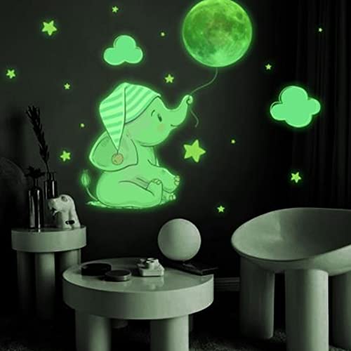 Wandtattoo, Kreativer Leuchtend Elefanten Sterne Wolken Fluoreszierender Wandaufkleber, Kinder Schlafzimmer-Dekorationsaufkleber, Selbstklebender Tiere Wandaufkleber Für Schlafzimmer, Kinderzimmer Wandtattoo, Kreativer Leuchtend Elefanten Sterne Wolken Fluoreszierender Wandaufkleber, Kinder Schlafzimmer-Dekorationsaufkleber, Selbstklebender Tiere Wandaufkleber Für Schlafzimmer, Kinderzimmer von OUKENS