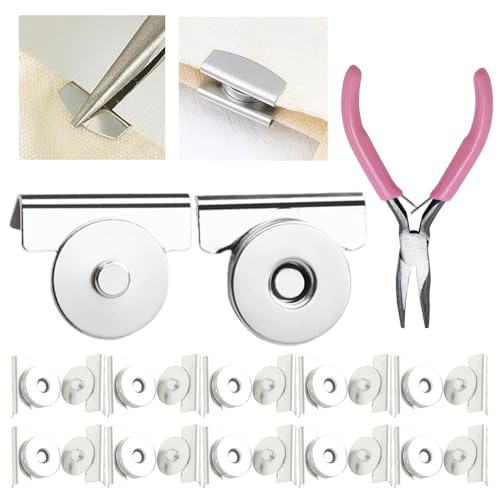 Ouliget Kein Nähen erforderlich, Metall-Magnetschnalle, nahtloser magnetischer Taschenclip, Geldbörsenverschluss, kein Nähen, Clip-Verschlüsse, Kleidung, Taschen, Bastelarbeiten, mit Spitzzange, 10 Ouliget Kein Nähen erforderlich, Metall-Magnetschnalle, nahtloser magnetischer Taschenclip, Geldbörsenverschluss, kein Nähen, Clip-Verschlüsse, Kleidung, Taschen, Bastelarbeiten, mit Spitzzange, 10 von OULIGET