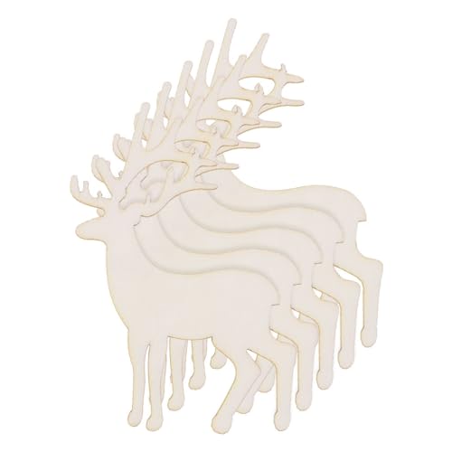 OULII Weihnachts-Rentier Ornamente, 15 Stück, blanko, Holz-Geschenkanhänger, zum Basteln OULII Weihnachts-Rentier Ornamente, 15 Stück, blanko, Holz-Geschenkanhänger, zum Basteln von OULII