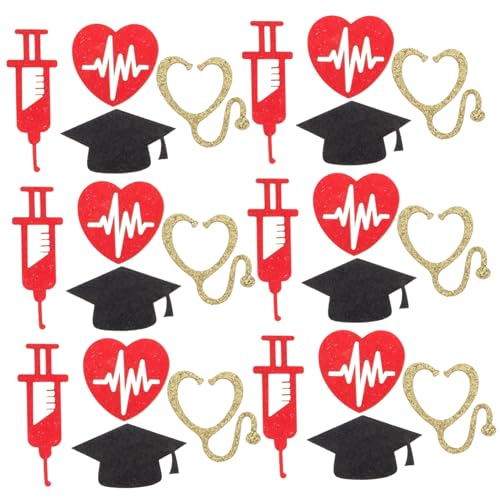 OUNONA 1 Packung Krankenschwester-party-konfetti Schnell Aufdecken Für Krankenschwestern Junggesellinnenabschied Geburtstag Partydekorationen Pflege Lieferungen Partyzubehör Grad Papier von OUNONA