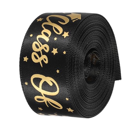 OUNONA 1 Rolle verpackung Band Abschlussband 2024 Glückwunschband Kräuselbänder zum Einwickeln Schwarzes Band großes Eröffnungsband zarte Bänder Banddekor Festivalband Polyester OUNONA 1 Rolle verpackung Band Abschlussband 2024 Glückwunschband Kräuselbänder zum Einwickeln Schwarzes Band großes Eröffnungsband zarte Bänder Banddekor Festivalband Polyester von OUNONA