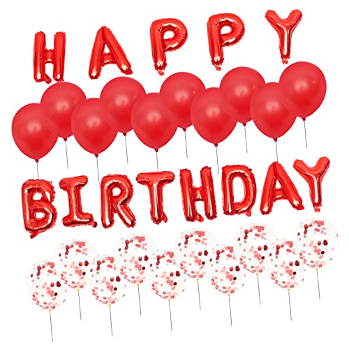 OUNONA 1 Satz Bogen Dekorationsset für Kindergeburtstagsfeiern Aluminiumfolienballons mit Happy Birthday Schriftzug Partybedarf für Shower und Festlichkeiten von OUNONA