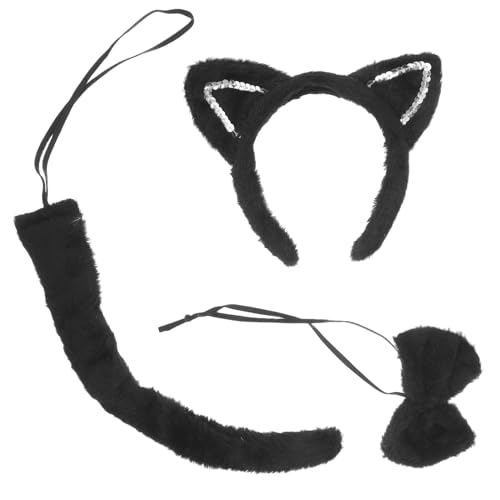 OUNONA 1 Satz Katzenohren und Fliege Halloween Cosplay Kostüm Zubehör für Erwachsene für Kostümpartys und Rollenspiele OUNONA 1 Satz Katzenohren und Fliege Halloween Cosplay Kostüm Zubehör für Erwachsene für Kostümpartys und Rollenspiele von OUNONA