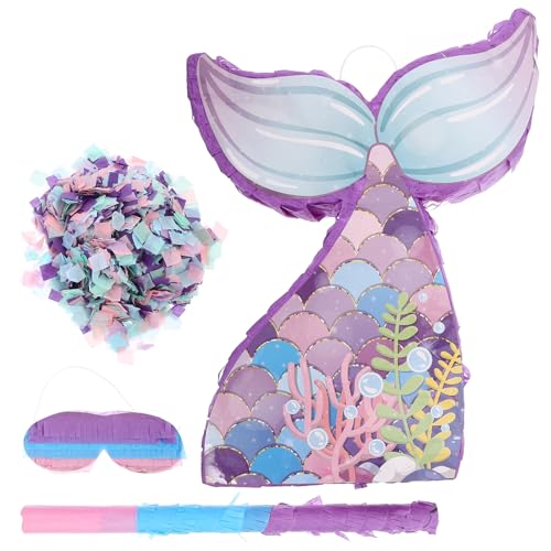 OUNONA 1 Satz Meerjungfrau Pinata Meerjungfrau-Piñatas Pinatas für Geburtstagsfeier Partys Partyzubehör für Meerjungfrauen Pinata - geburtstagsfeier dekoration Papier von OUNONA