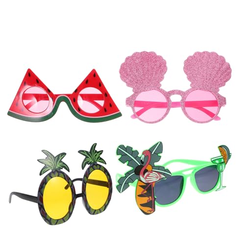 OUNONA 1 Satz Partybrille Lustige Karnevalsbrille Hawaii Party Dekoration Tropische Party- Luau Lustige Brille Dekorative Partygläser Stk 4 Stück OUNONA 1 Satz Partybrille Lustige Karnevalsbrille Hawaii Party Dekoration Tropische Party- Luau Lustige Brille Dekorative Partygläser Stk 4 Stück von OUNONA