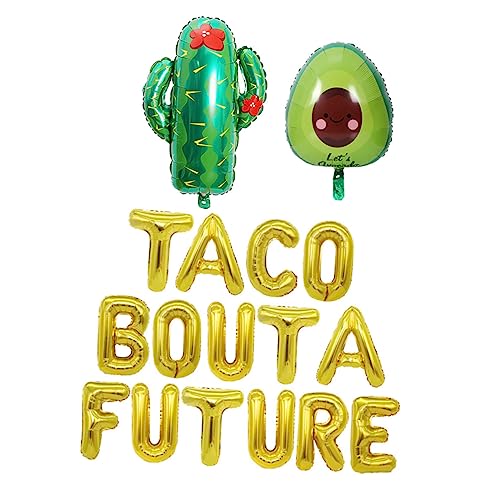 OUNONA 1 Satz Taco-Party-Dekorationen hawaii luftballons hawaii party dekoration party accessoires Farben retro riesig Hawaii-Partyzubehör Luftballons für die Sommerparty Aluminiumfolie von OUNONA