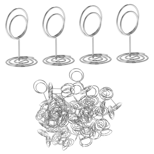 OUNONA 1 Satz Tischkartenhalter Runde Kartenständer Aus Robustem Material Für Hochzeiten Partys Memos Und Fotos Platzkartenhalter Mit Stilvollem Design Für Verschiedene Anlässe 50 Stück von OUNONA