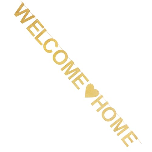 OUNONA 1 Satz Willkommen Zuhause Banner Hängende Dekoration für Hochzeiten Einweihungsfeiern und Partys Leicht Tragbar und Einfach Aufzuhängen Hochwertiger Druck Leuchtenden Farben für von OUNONA
