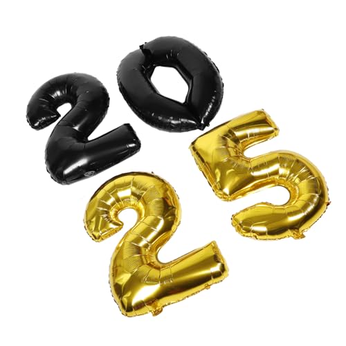OUNONA 1 Satz Zahlenballon Abschlussfeier Blau groß mit erste luftballons ballonpumpe Neujahrsballons hochzeitsdekoration frohes neues jahr ballon Silvester Folienballons Aluminiumfolie von OUNONA