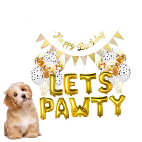 OUNONA 1 Set Pet Party Luftballons Dekorationen Haustier Hund Geburtstag Lieferungen Ballon Für Pet Party von OUNONA