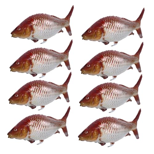 OUNONA 10 Stück Fischfolie Ballons in Realistischem Karpfen Design aus Robustem Aluminiumfolie Material Detailgetreu Geformt für Einfache Langlebige Partydekorationen zu Geburtstagen von OUNONA