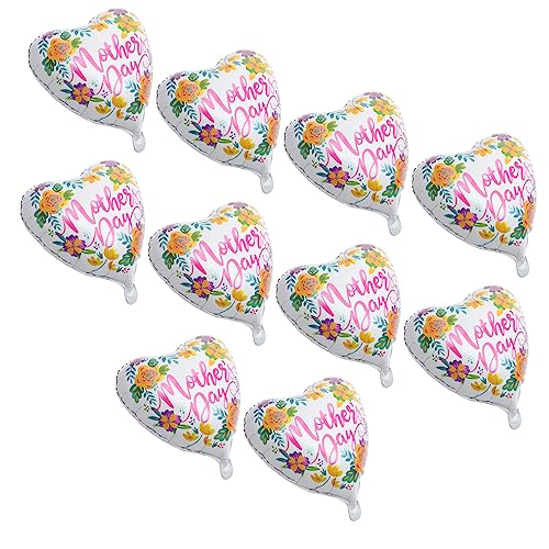 OUNONA 10 Stück Folienballons Partydekorationen Für Frauen Rosa Mütter Festival Hintergrund Ballon Pastell Mom Ever Folienballon Muttertags Partyzubehör Muttertagsballon von OUNONA