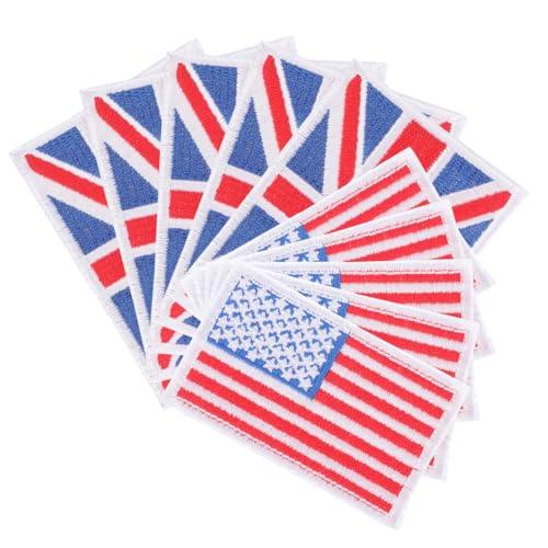 OUNONA 10 Stück Teiliges Flaggen Aufnäher Bestickte Bügelapplikationen für Kleidung Patriotische Nationalflaggen Patches Vielseitig für Jacken Taschen Hüte DIY Dekoration OUNONA 10 Stück Teiliges Flaggen Aufnäher Bestickte Bügelapplikationen für Kleidung Patriotische Nationalflaggen Patches Vielseitig für Jacken Taschen Hüte DIY Dekoration von OUNONA