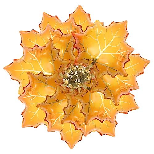 OUNONA 10 Stück Teiliges Folienballons Ahornblatt Form Herbstliche Dekoration für Thanksgiving Party Leuchtend Gelb Einfache Anbringung an Wand Fenster oder Luft für Festliche Herbst OUNONA 10 Stück Teiliges Folienballons Ahornblatt Form Herbstliche Dekoration für Thanksgiving Party Leuchtend Gelb Einfache Anbringung an Wand Fenster oder Luft für Festliche Herbst von OUNONA