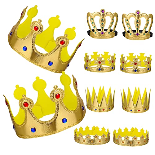 OUNONA 10 Stück Teiliges Goldene Krone mit Strass für Erwachsene Verstellbare Geburtstagskrone für Partys Feiern und Fotoshootings OUNONA 10 Stück Teiliges Goldene Krone mit Strass für Erwachsene Verstellbare Geburtstagskrone für Partys Feiern und Fotoshootings von OUNONA
