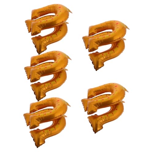 OUNONA 10 Stück Teiliges Goldene U Förmige Aluminiumfolie Luftballons Hufeisenform Große Hochzeit Dekoration Langlebig Glücksbringend Vielseitig für Geburtstagsfeiern und Partys von OUNONA
