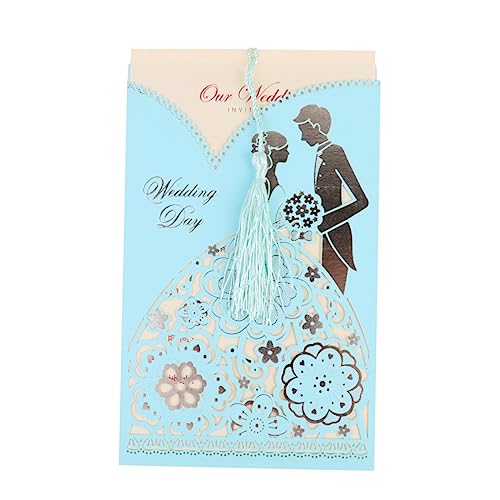 OUNONA 10 Stück Teiliges Hochzeitseinladungen mit Hohldesign Blau Einladungskarten für Hochzeiten Romantische Braut und Bräutigam Einladungen für Besondere Anlässe und Feiern OUNONA 10 Stück Teiliges Hochzeitseinladungen mit Hohldesign Blau Einladungskarten für Hochzeiten Romantische Braut und Bräutigam Einladungen für Besondere Anlässe und Feiern von OUNONA