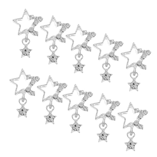 OUNONA 10 Stück Teiliges Nagelkunst mit Funkelnden Fünfzackigen Stern Strasssteinen Kreative Nageldekoration für DIY und Professionelle Maniküre Glänzende Nail Charms für Besondere OUNONA 10 Stück Teiliges Nagelkunst mit Funkelnden Fünfzackigen Stern Strasssteinen Kreative Nageldekoration für DIY und Professionelle Maniküre Glänzende Nail Charms für Besondere von OUNONA