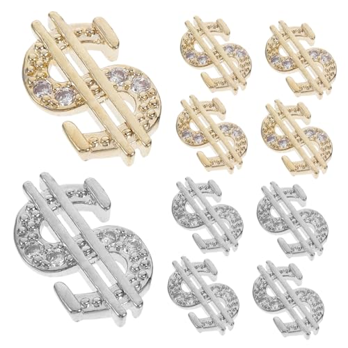 OUNONA 10 Stück Teiliges Nail Charms aus Legierung Nageldekorationen Gold und Silber DIY Maniküre Zubehör für Individuelle und Stilvolle Nageldesigns OUNONA 10 Stück Teiliges Nail Charms aus Legierung Nageldekorationen Gold und Silber DIY Maniküre Zubehör für Individuelle und Stilvolle Nageldesigns von OUNONA