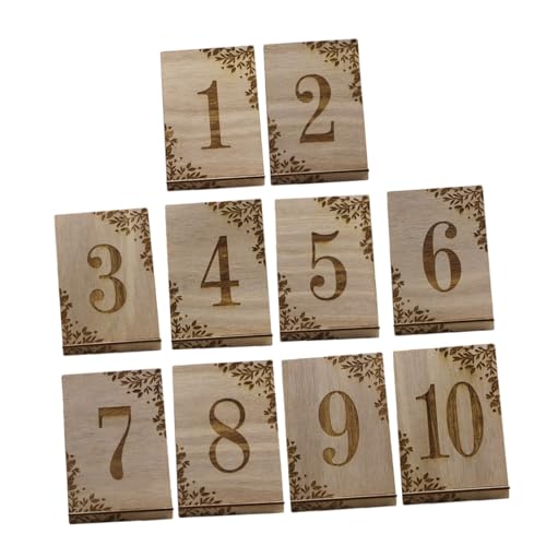 OUNONA 10 Stück Teiliges Rustikale Holz Tischnummern für Hochzeit Langlebige Leichte Holzschilder für Tischkarten Beschriftung und Stilvolle Feiergestaltung OUNONA 10 Stück Teiliges Rustikale Holz Tischnummern für Hochzeit Langlebige Leichte Holzschilder für Tischkarten Beschriftung und Stilvolle Feiergestaltung von OUNONA